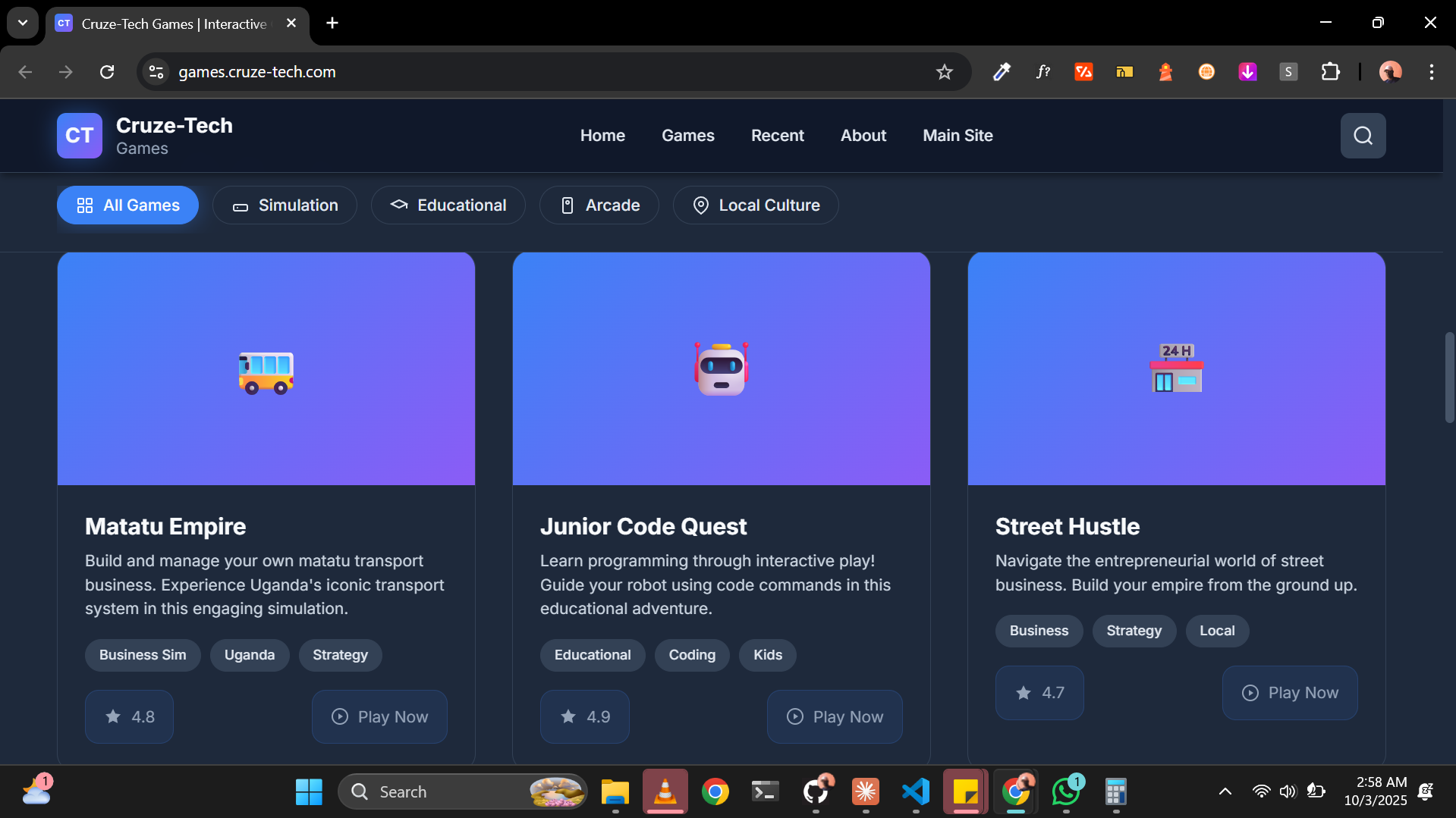 Interactive Web Games